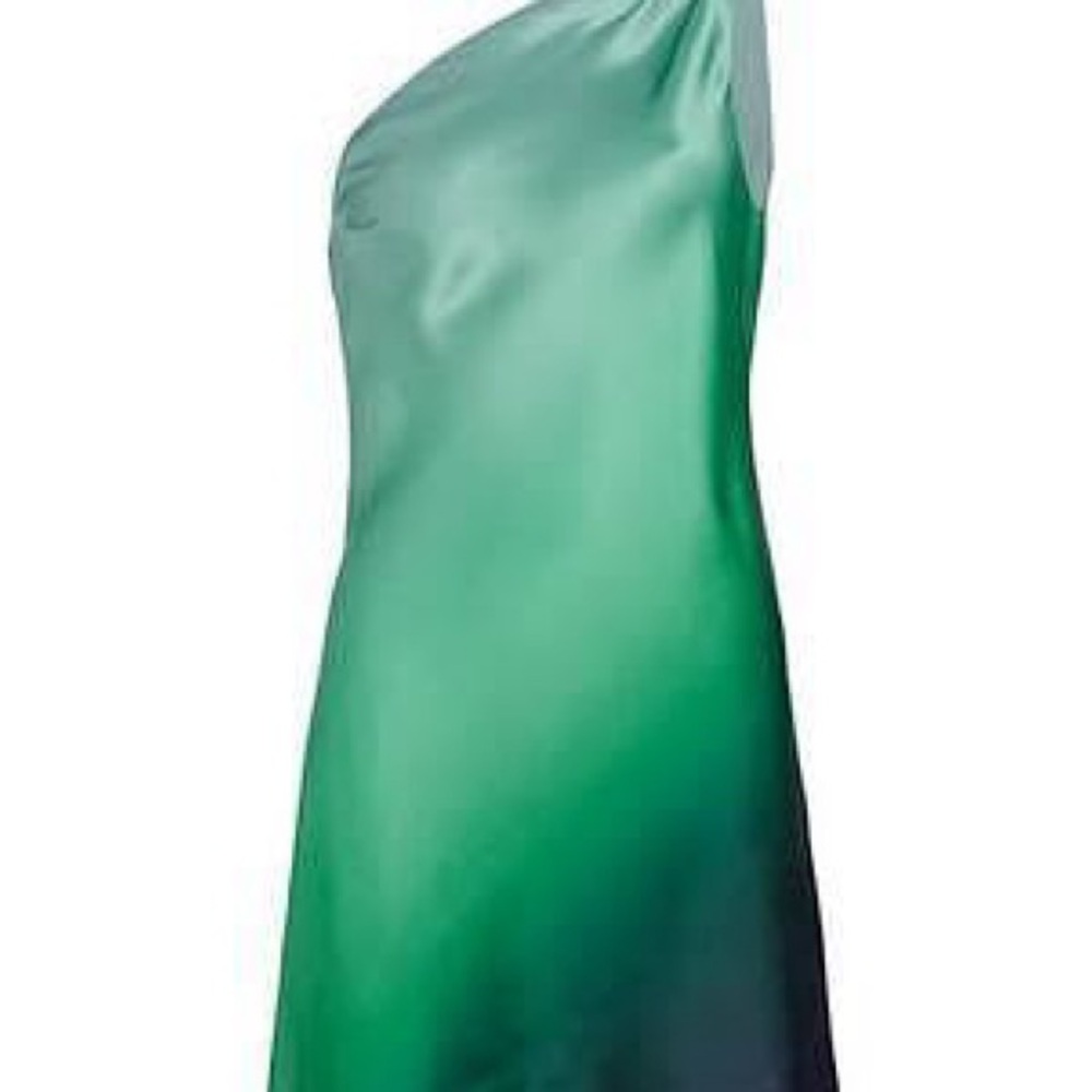 Small Cami NYC Green Asymmetrical One-Shoulder Cocktail Dress